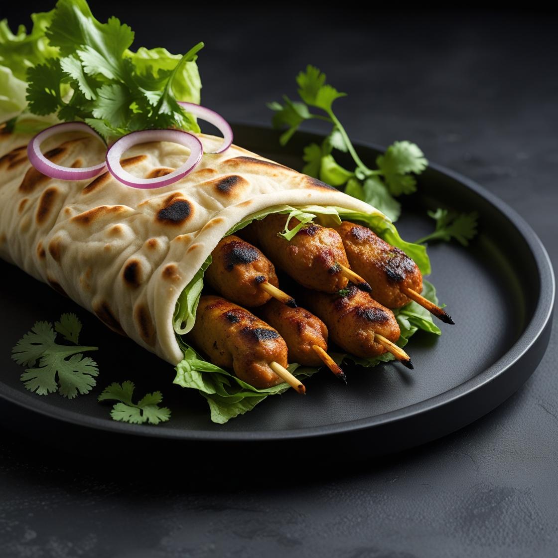 Chicken Sheekh Kebab Roll